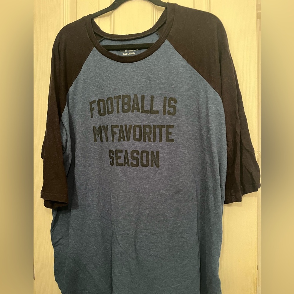 3X Torrid Blue and Black Long Sleeve Tee